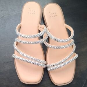 Rhinestone A New Day Target Strappy Sandals 6.5